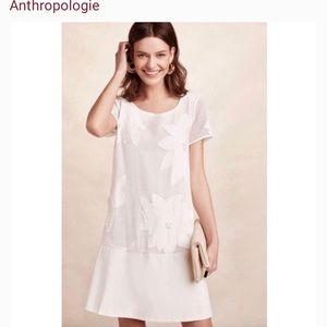 Anthropology Maeve Netted Floral Trapeze Dress
